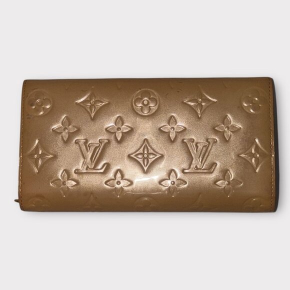 Louis Vuitton Monogram Vernis Sarah Wallet TH4079 Poudre Embossed Patent Leather - Picture 3 of 10